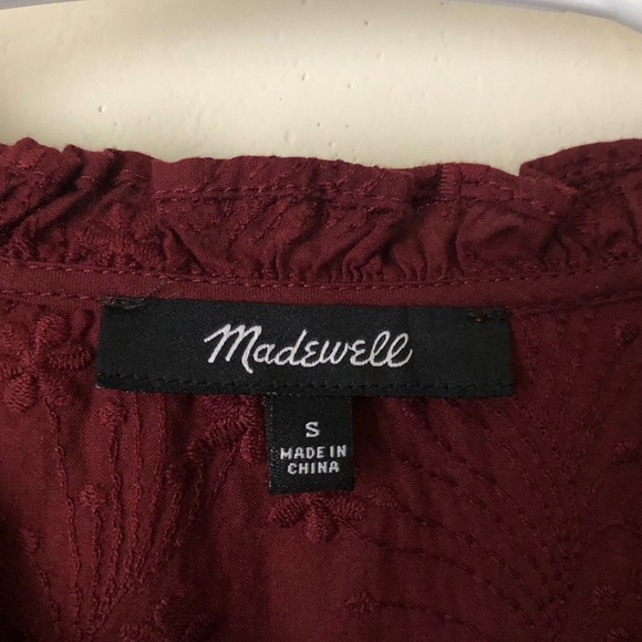 Madewell Floral Embroidered Eyelet Long Sleeve Top - Picture 8 of 9